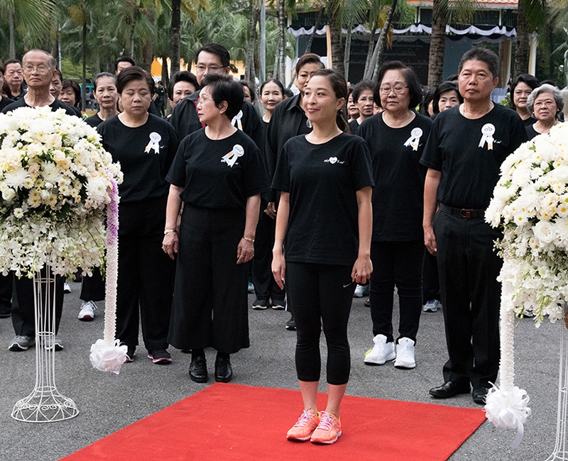 พระเจ้าหลานเธอ พระองค์เจ้าพัชรกิติยาภา เสด็จเป็นองค์ประธานเปิดงานเดินสุขภาพการกุศลเพื่อเทิดพระเกียรติและแสดงความอาลัยแด่พระบาทสมเด็จพระปรมินทรมหาภูมิพลอดุลยเดช จัดโดยสมาคมศิษย์เก่าพยาบาลสภากาชาดไทยฯ  ณ สวนลุมพินี กรุงเทพมหานคร เมื่อวันที่ 17 ธันวาคม 2559