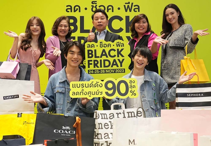 เทศกาลช้อประดับโลก : ดร.ณัฐกิตติ์
ตั้งพูลสินธนา ผช.กก.ผจก.ใหญ่ สายงาน
การตลาด บมจ.เซ็นทรัลพัฒนา จัดแคมเปญ “Black Friday 2023 ลด ช็อค
ฟีล” รวมแบรนด์ชั้นนำระดับโลกตอกย้ำการเป็น Shopping & Lifestyle
Destination ของประเทศ จัดเต็มโปรโมชั่นเพื่อให้ทุกการช้อปไร้ขีดจำกัด ช้อปคุ้มทุกไลฟ์สไตล์ ลดสนั่นยกศูนย์การค้า สูงสุดถึง 90% รับคะแนน The 1 สูงสุด 4,000,000 คะแนน รับเครดิตเงินคืนสูงสุด 18% ที่ ศูนย์การค้าเซ็นทรัล
ทั่วประเทศ และ เอสพลานาด รัชดา

