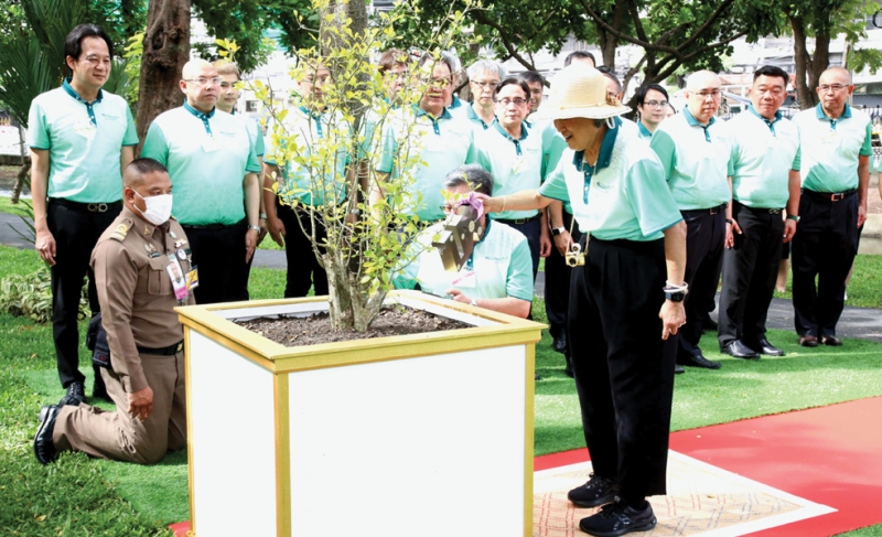 สมเด็จพระกนิษฐาธิราชเจ้า กรมสมเด็จพระเทพรัตนราชสุดาฯ สยามบรมราชกุมารี เสด็จพระราชดำเนินไปทรงปลูกต้นไม้ร่วมกับ
ผู้บริหาร คณาจารย์ บุคลากร นิสิตเก่าและนิสิตคณะวนศาสตร์ มหาวิทยาลัยเกษตรศาสตร์ เนื่องในเทศกาลเข้าพรรษา
ปี 2568 จำนวน 5 ต้น ได้แก่ ต้นรวงผึ้ง, ต้นพุดผา, ต้นไผ่ภูพาน, ต้นส้มแก้วสมคิด และต้นนนทรี ณ สวนรวมพรรณไม้เกียรติประวัติไทย มหาวิทยาลัยเกษตรศาสตร์ บางเขน เขตจตุจักร กรุงเทพมหานคร เมื่อวันศุกร์ที่ 11 กรกฎาคม 2568