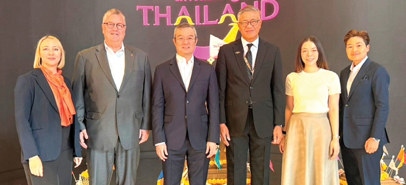 ส่งเสริมการท่องเที่ยว : ธีระยุทธ จิราธิวัฒน์ ประธานเจ้าหน้าที่บริหาร โรงแรมและรีสอร์ทในเครือเซ็นทารา พร้อมคณะผู้บริหาร ต้อนรับ กิตติพงษ์ ประพัฒน์ทอง รองผู้ว่าการด้านดิจิทัลฯการท่องเที่ยวแห่งประเทศไทย ในโอกาสเดินทางไปให้กำลังใจและเยี่ยมชมบูธผู้ประกอบการไทย ในงาน “ITB Berlin 2026” มหกรรมแสดงสินค้าอุตสาหกรรมการท่องเที่ยวเพื่อส่งเสริมการขายชั้นนำของโลก ณ กรุงเบอร์ลิน สหพันธ์สาธารณรัฐเยอรมนี