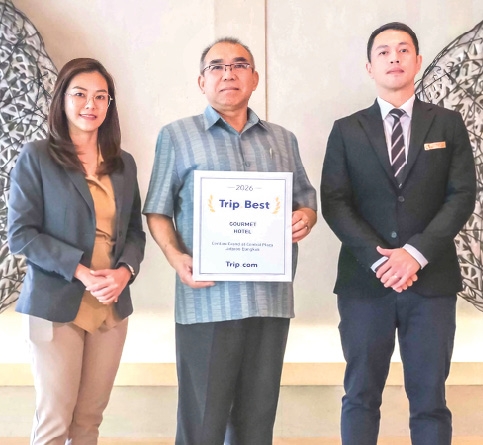 มาตรฐานคุณภาพ : วุฒิศักดิ์ พิชญกานต์ ผจก.ทั่วไป โรงแรมเซ็นทารา แกรนด์ฯ ลาดพร้าว รับรางวัล Trip.Best 2026 Gourmet Hotel จาก Trip.com ด้วยคะแนนจากยอดการจอง ความนิยมอย่างต่อเนื่อง และคุณภาพการให้บริการที่สม่ำเสมอ