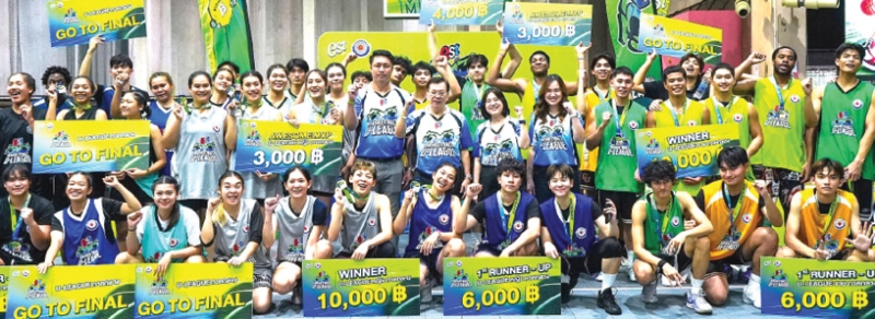 สปอร์ตมาร์เก็ตติ้ง : สุภรณ์ เด่นไพศาล ผอ.อาวุโส ผู้บริหารสูงสุด สายธุรกิจเครื่องดื่มไม่มีแอลกอฮอล์ บมจ.
ไทยเบฟเวอเรจ และ จนัญญา วิจิตรยุทธศาสตร์ ผอ.ฝ่ายการตลาด บจก.ไทยดริ้งค์ โดย “est Shoot Salty
Lemonade” เปิดแคมเปญ “est Cola 3x3 Basketball U-League 2026” ยกระดับลีกการแข่งขันระดับ
มหาวิทยาลัยทั่วประเทศ ชิงรางวัลรวมกว่า 1 ล้านบาท สร้างโอกาสให้เยาวชนไทยไปแข่งขันในระดับนานาชาติ