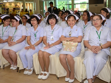 บรรยากาศภายในพิธีเปิดศูนย์ต้อกระจก ศูนย์หัวใจ และงานการพยาบาลผู้ป่วยระยะสั้น โรงพยาบาลธรรมศาสตร์เฉลิมพระเกียรติ