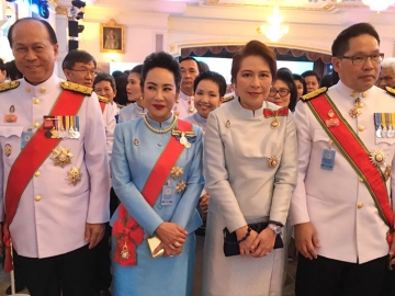 รมว.กระทรวงมหาดไทย พล.อ.อนุพงษ์-กุลยา เผ่าจินดา และ รมว.กระทรวงเทคโนโลยีสารสนเทศและการสื่อสาร ดร.อุตตม-อชิยา สาวนายน