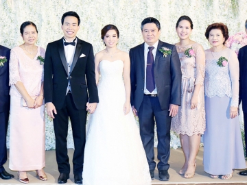 แสนรัก : รศ.น.สพ.ดร.อำนาจ พัวพลเทพ หัวหน้าภาควิชาเภสัชวิทยา คณะสัตวแพทยศาสตร์ ม.เกษตรศาสตร์ เป็นประธานในพิธีฉลองมงคลสมรส ระหว่าง สพ.ญ.ดร.ดวงกมล บุตรี นพ.วิชัย-วิไลลักษณ์ ภูพิชญ์พงษ์ กับ น.สพ.ภัคธร บุตร สมสุข-อ้อยทิพย์ ลิ่วเฉลิมวงศ์ ที่โรงแรมมิราเคิล แกรนด์ คอนเวนชั่น