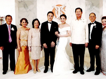 กิ่งทองใบหยก : ภูมินทร์ หะรินสุต รองประธานกรรมการหอการค้าไทย เป็นประธานในงานเลี้ยงฉลองมงคลสมรส ระหว่าง บุญมาพร บุตรี สมบูรณ์-ธิมาพร เวทย์วิไล กับ นพนันท์ บุตร สุนันท์-นพรพรรณ ศิริกุล ที่ห้องบอลรูม โรงแรมแมนดาริน โอเรียนเต็ล กรุงเทพฯ