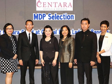 MDP 13 : ภัทรา จองเจริญกุลชัย รองประธานฝ่ายทรัพยากรบุคคล โรงแรมและรีสอร์ทในเครือเซ็นทารา คัดเลือกพนักงานผู้มีความรู้ความสามารถในเครือ เพื่อเข้าร่วมโครงการพัฒนาบุคลากรของโรงแรมสู่ระดับผู้บริหาร รุ่นที่ 13 โดยมีคณะกรรมการและผู้บริหารในเครือร่วมงาน ที่ โรงแรมเซ็นทาราแกรนด์ฯ ลาดพร้าว