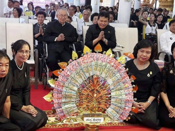 สร้างโอกาสแก่เด็ก : สุทธิพงษ์ จุลเจริญ รองปลัดกระทรวงมหาดไทย และ ที่ปรึกษาฝ่ายจัดหาทุนมูลนิธิร่วมจิตต์น้อมเกล้าฯ เพื่อเยาวชนฯ จัดเทศน์การกุศลเพื่อหารายได้เป็นทุนการศึกษาอบรมอย่างต่อเนื่องแก่เด็กยากไร้ทุกจังหวัด โดยมี นิมิต วันไชยธนวงศ์ ผวจ.ชัยนาท ร่วมงาน ที่วัดปทุมธาราม อ.วัดสิงห์ จ.ชัยนาท