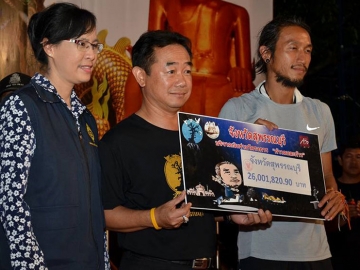 น้ำใจพี่น้องชาวสุพรรณบุรี     นิมิต วันไชยธนวงศ์ ผวจ.สุพรรณบุรี มอบเงิน 26,001,820.90 บาท ให้แก่ ตูน บอดี้สแลม เพื่อสมทบ “โครงการก้าวคนละก้าว เพื่อ 11 โรงพยาบาลทั่วประเทศ” โดยมี รพ.เจ้าพระยายมราช จ.สุพรรณบุรี ร่วมเป็น 1 ในโครงการฯ พร้อมพิจารณาตั้งชื่อ “ถนนอาทิวราห์” เพื่อเป็นเกียรติด้วย