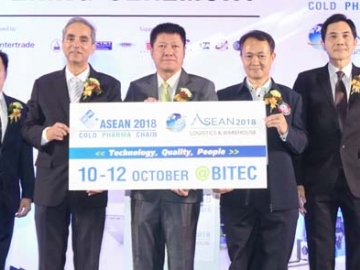 เทคโนโลยีในอาเซียน : ทองชัย ชวลิตพิเชฐ รองปลัดกระทรวงอุตสาหกรรม รักษาราชการแทน อธิบดีกรมโรงงานอุตสาหกรรม เปิดงาน “ASEAN Cold Pharma Chain 2018, ASEAN Logistics & Warehouse 2018” รวมผู้ผลิต ผู้นำเข้า 3 ธุรกิจคือ อุตสาหกรรมห่วงโซ่ความเย็น, การขนส่ง และคลังสินค้า ในคอนเซ็ปต์ “Technology, Innovation, People” ที่ ศูนย์นิทรรศการและการประชุมไบเทค บางนา