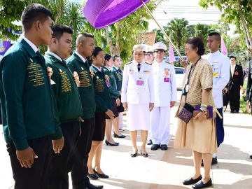 สมเด็จพระกนิษฐาธิราชเจ้า กรมสมเด็จพระเทพรัตนราชสุดาฯ สยามบรมราชกุมารี เสด็จฯทรงเปิดการประชุมวิชาการระดับชาติองค์การเกษตรกรในอนาคตแห่งประเทศไทย ในพระราชูปถัมภ์ สมเด็จพระเทพรัตนราชสุดาฯ สยามบรมราชกุมารี ครั้งที่ 41ปีการศึกษา 2562 ทอดพระเนตรนิทรรศการเมืองเทิดพระเกียรติและทรงเปิด “อาคาร ทูลกระหม่อมแก้ว อกท.” ณ วิทยาลัยเกษตรและเทคโนโลยีสุราษฎร์ธานี อำเภอพนม จังหวัดสุราษฎร์ธานี เมื่อวันจันทร์ที่ 17 กุมภาพันธ์ 2563 เวลา 09.58 น.
