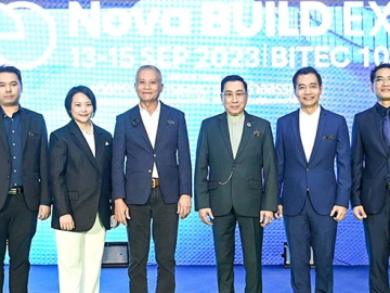 อาคารเพื่อโลกที่ยั่งยืน : ดร.อาทิตย์ อุไรรัตน์ เปิดงาน “Nova BUILD EXPO 2023” งานแสดงนวัตกรรมอาคาร การออกแบบ และผลิตภัณฑ์ต่างๆ ที่เกี่ยวกับอาคารและสิ่งปลูกสร้าง พร้อมการเสวนาเพื่อส่งเสริมการออกแบบและสร้างอาคารที่เป็นมิตรกับสิ่งแวดล้อมและสุขภาพ โดยมี ดร.เกชา ธีระโกเมน ประธานจัดงาน, กิตติคุณ คชเสนี และ ชานนท์ เอกรัตนากุล ต้อนรับ ที่ ไบเทคฯ บางนา

