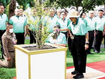 สมเด็จพระกนิษฐาธิราชเจ้า กรมสมเด็จพระเทพรัตนราชสุดาฯ สยามบรมราชกุมารี เสด็จพระราชดำเนินไปทรงปลูกต้นไม้ร่วมกับ
ผู้บริหาร คณาจารย์ บุคลากร นิสิตเก่าและนิสิตคณะวนศาสตร์ มหาวิทยาลัยเกษตรศาสตร์ เนื่องในเทศกาลเข้าพรรษา
ปี 2568 จำนวน 5 ต้น ได้แก่ ต้นรวงผึ้ง, ต้นพุดผา, ต้นไผ่ภูพาน, ต้นส้มแก้วสมคิด และต้นนนทรี ณ สวนรวมพรรณไม้เกียรติประวัติไทย มหาวิทยาลัยเกษตรศาสตร์ บางเขน เขตจตุจักร กรุงเทพมหานคร เมื่อวันศุกร์ที่ 11 กรกฎาคม 2568