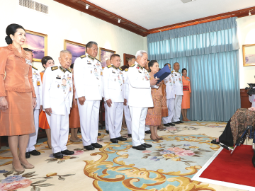สมเด็จพระเจ้าน้องนางเธอ เจ้าฟ้าจุฬาภรณวลัยลักษณ์ อัครราชกุมารี กรมพระศรีสวางควัฒน วรขัตติยราชนารี เสด็จลง ณ ศาลาดุสิดาลัย สวนจิตรลดา พระราชวังดุสิต พระราชทานพระวโรกาสให้ พลเอก สุรยุทธ์ จุลานนท์ ประธานองคมนตรี นำคณะองคมนตรี และคู่สมรส เฝ้าถวายพระพรชัยมงคล เนื่องใน
โอกาสวันคล้ายวันประสูติ 4 กรกฎาคม 2568 เมื่อวันจันทร์ที่ 14 กรกฎาคม 2568 เวลา 13.39 น.