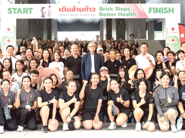 สุขภาพดี : เตช บุนนาค เลขาธิการสภากาชาดไทย เปิดกิจกรรม Kick-off Campaign “เดินล้านก้าว (Million Steps Challenge) : Brisk Steps. Better
Health” ซึ่งเป็นความร่วมมือระหว่าง สภากาชาดไทย โรงพยาบาลจุฬาลงกรณ์ สภากาชาดไทย และ คณะแพทยศาสตร์ จุฬาลงกรณ์มหาวิทยาลัย เพื่อส่งเสริม
ให้บุคลากรมีกิจกรรมทางกายอย่างสม่ำเสมอผ่านการเดินเร็ว ลดความเสี่ยงโรค NCDs และสร้างพฤติกรรมสุขภาพที่ดีในชีวิตประจำวัน โดยมุ่งหวังให้บุคลากร
มีสุขภาพแข็งแรง พร้อมร่วมสร้างวัฒนธรรมองค์กรแห่งสุขภาวะที่ดีอย่างยั่งยืน โดยมีผู้บริหารและบุคลากรเข้าร่วมกิจกรรม ที่ โรงพยาบาลจุฬาลงกรณ์ สภากาชาดไทย