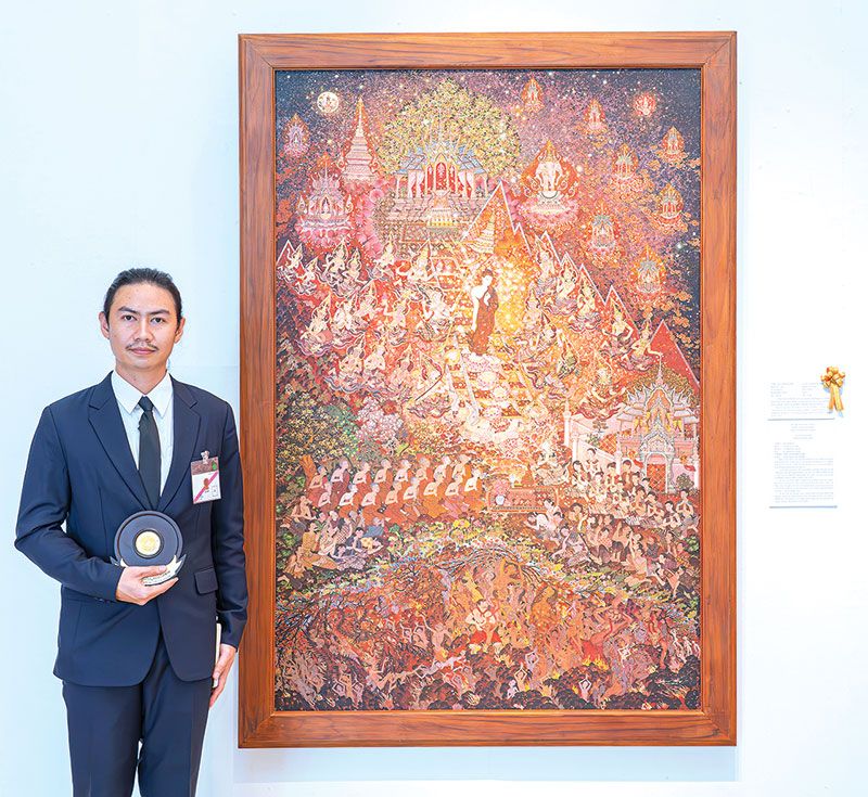 จิตรกรรมไทยแบบประเพณี รางวัลเหรียญทอง
สิปปภาส แก้วรากมุข

