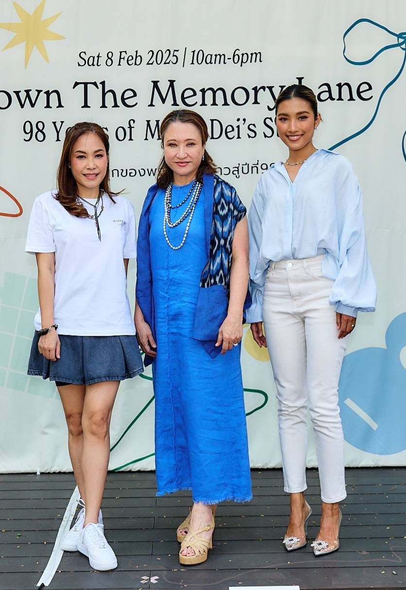 สามนักร้องนักแสดงศิษย์เก่ามาแตร์ ฝนพา ปราโมทย์ ณ อยุธยา, มาริษา สุโกศล หนุนภักดี และ กุลกรณ์พัชร์ เมอร์นาร์ด