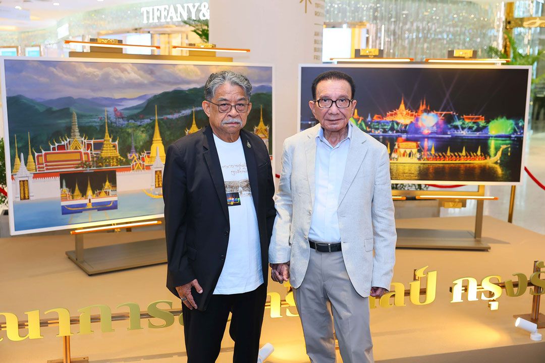 ศ.เกียรติคุณปรีชา เถาทอง ศิลปินแห่งชาติ และ ชัยโรจน์ มหาดำรงค์กุล ช่างภาพระดับโลก 