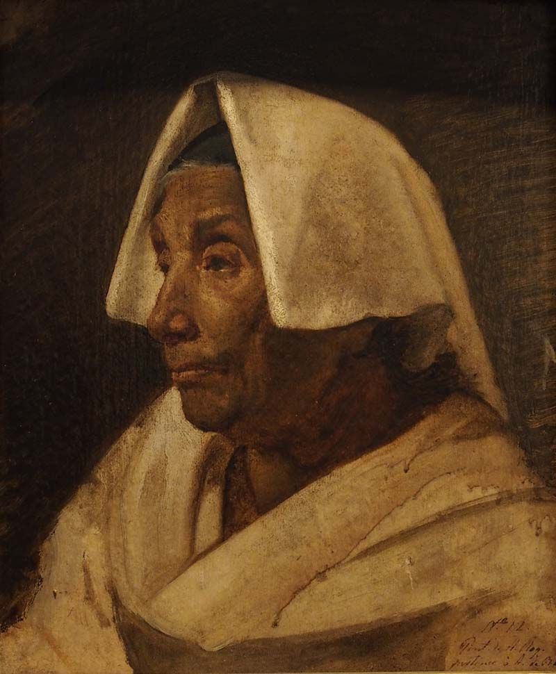 Head of old woman