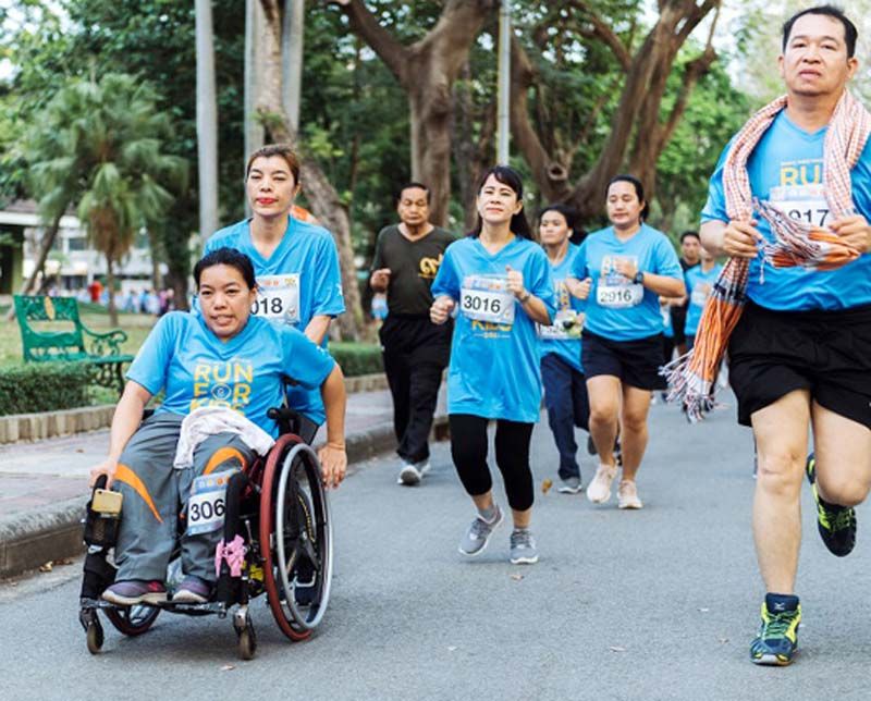 บรรยากาศของนักวิ่ง 3 กม. 