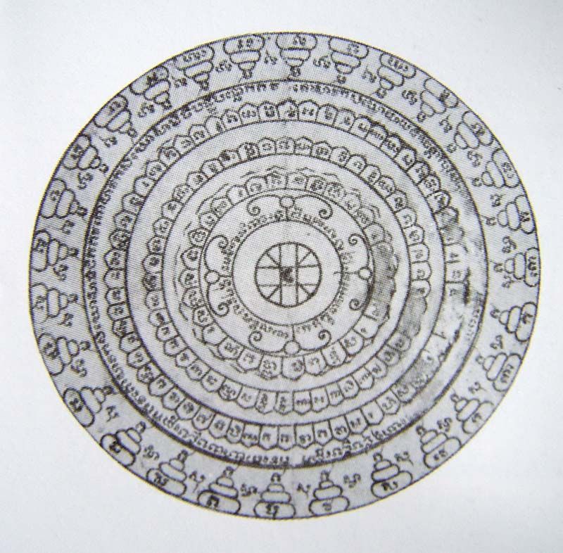 ยันต์สุริยันทรงกลดของหลักเมืองสมัย รัชกาลที่ ๑

