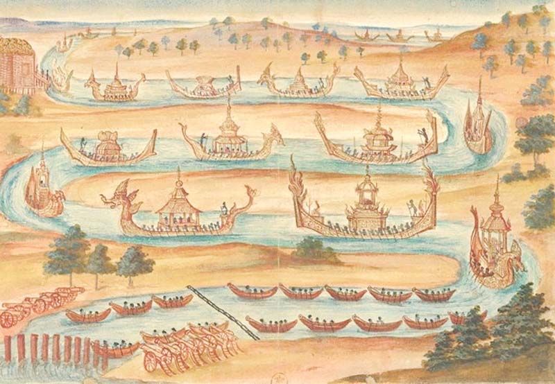ภาพกระบวนเรือสมัยอยุธยา