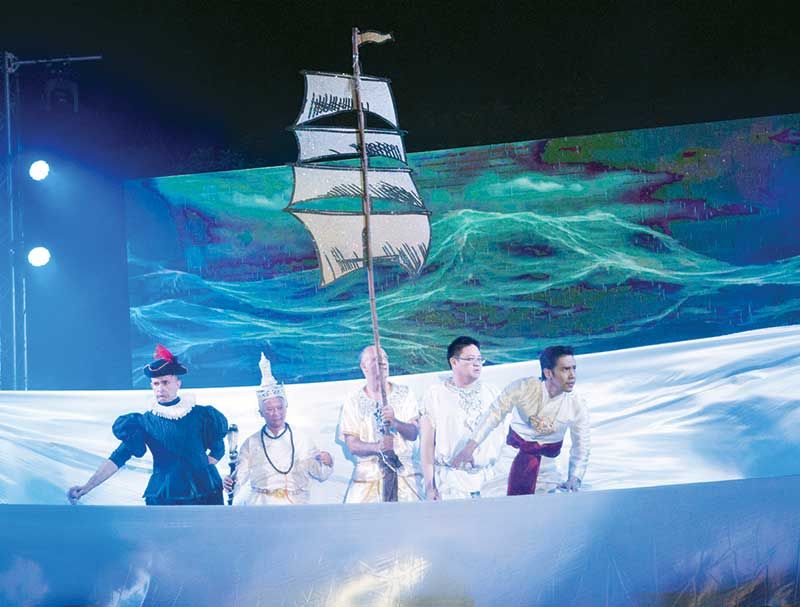 ภาพส่วนหนึ่งของการแสดงแสงสีเสียงประกอบจินตลีลา