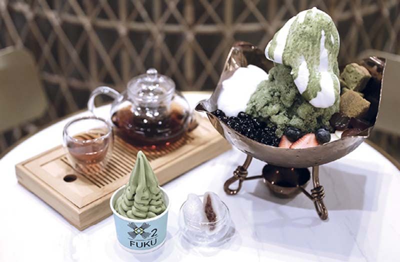 Matcha Shaved Ice ร้าน Fuku x 2