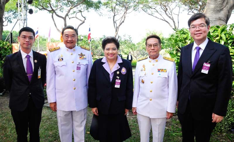 ดร.สรจักร เกษมสุวรรณ, สายสม วงศาสุลักษณ์, อดิศักดิ์ ภาณุพงศ์ และ ดร.สาโรจน์ พรประภา

