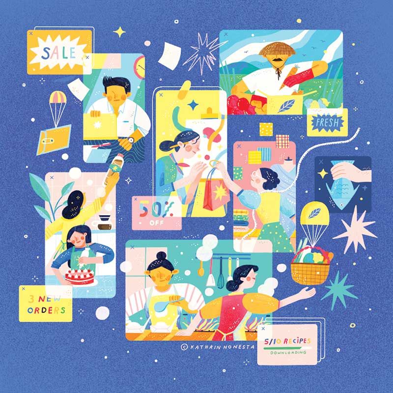 เอริน ดวี อัซมี ไอยา และ แคทริน ฮอเนสตา