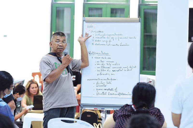 บรรยากาศในกิจกรรมการเรียนรู้คัดแยกขยะตั้งแต่ต้นทาง เพื่อนำกลับเข้าสู่กระบวนการรีไซเคิลอย่างถูกวิธี