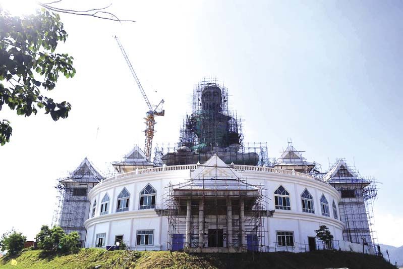 ภาพการก่อสร้างพระสมเด็จองค์ปฐม ณ ปัจจุบัน

