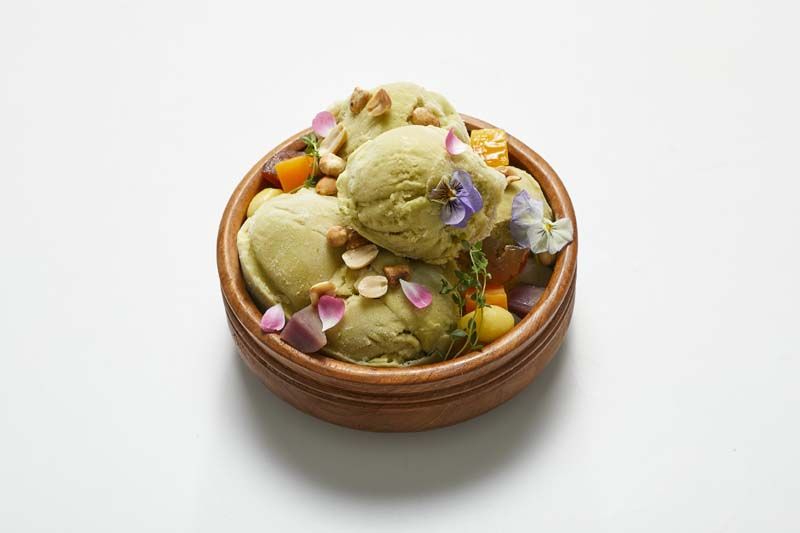 ไอศกรีมรสกะทิอะโวคาโดอินทรีย์สด