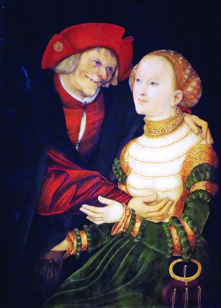 Old Man and Young Woman by Lucus Cranach
