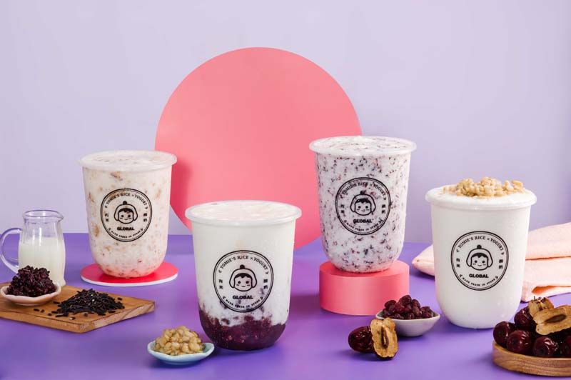 เมนูธัญพืช เช่น ถั่วแดง, พุทรา, ฮอว์ธอร์น ผสานข้าวเหนียวดำและข้าวโอ๊ต