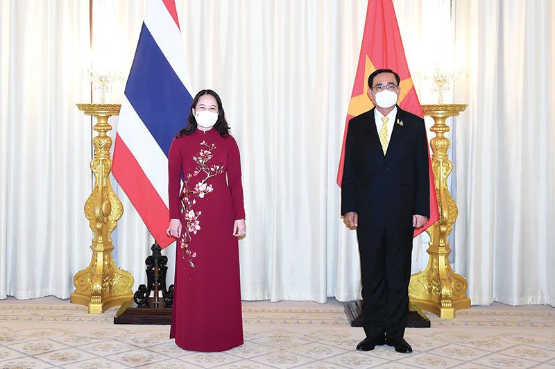 โว ทิ อันห์ รองปธน.สาธารณรัฐสังคมนิยมเวียดนาม และ ฯพณฯ นายกรัฐมนตรีของไทย


