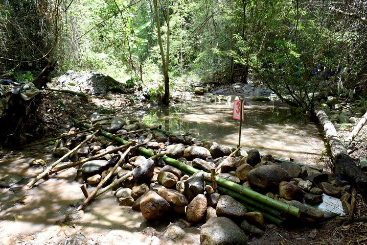 ฝายชะลอน้ำที่สร้างเสร็จแล้ว