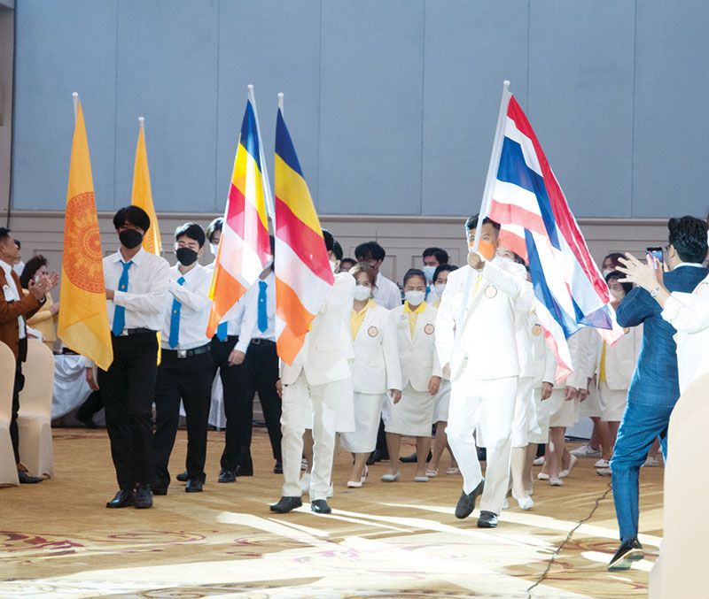 ริ้วขบวนเชิญธงฉลอง 90 ปี พุทธสมาคมแห่งประเทศไทยฯ