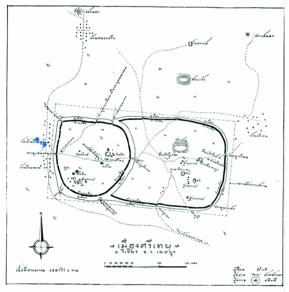 ผังเมืองโบราณศรีเทพ