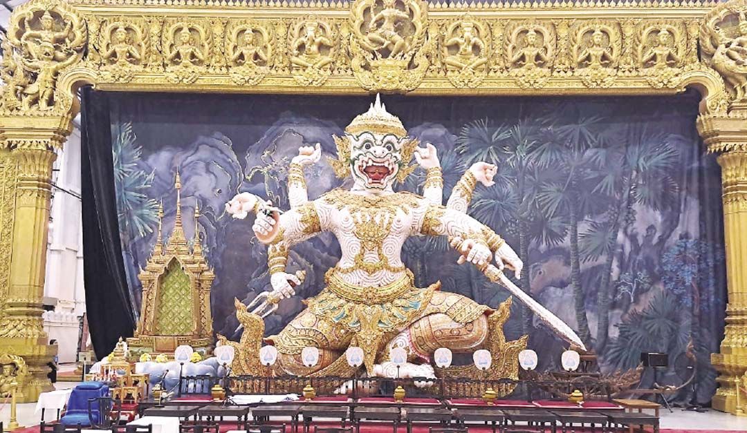 บรรยากาศงดงาม อลังการ ภายในอาคารเรียนรู้เรื่องโขน