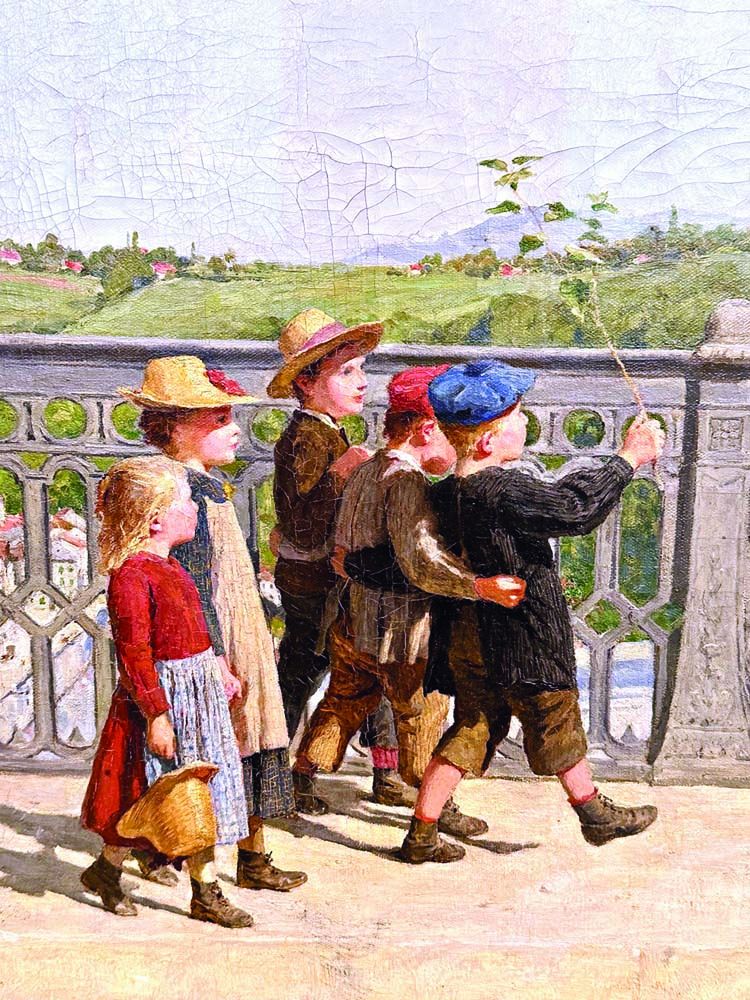 Walk of Childern from the Nursery in Bern 1900