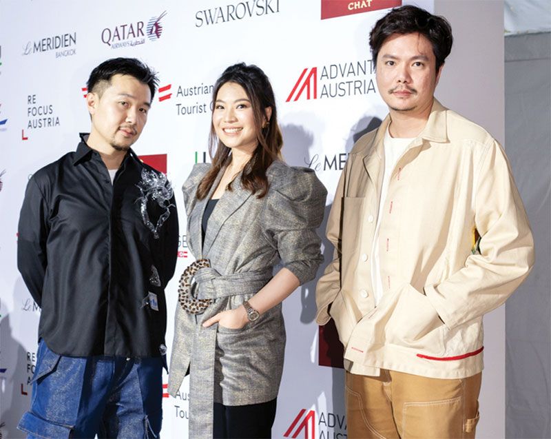 เฉลิมเกียรติ คติเกษมเลิศ (ดีไซเนอร์ Wonder
Anatomie), สิรินธรา อเนกพุฒิ (ดีไซเนอร์ Sirintra) และ เอก ทองประเสริฐ (ดีไซเนอร์ Ek Thongprasert)