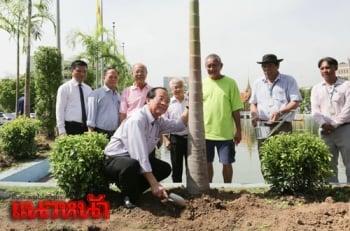 \'สวนนงนุช\'เข้าปรับภูมิทัศน์ม.ราม ลุยปลูกต้นไม้สู่มหาวิทยาลัยสีเขียว