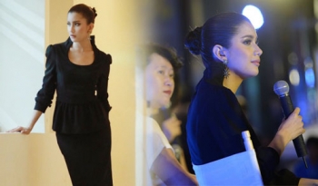 \'ปู ไปรยา\'สวยสง่าในเดรสสีดำ ร่วมแถลงข่าวฐานะทูตUNHCR