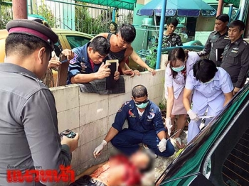 2คนร้ายบุกยิงเสี่ยรับเหมาถมดิน ตายข้างรถหรูบีเอ็ม-คาดปมธุรกิจ