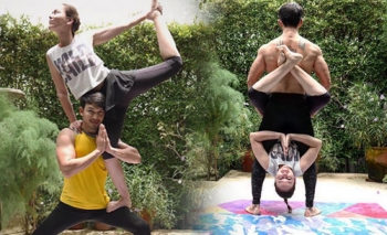 คู่รักสุดฟิตแอนด์เฟิร์ม!\'อั้ม-นัท\' โชว์เล่นโยคะท่ายากแบบจัดเต็ม