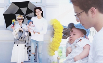 ครอบครัวสุขสันต์\'แม่กุ๊บกิ๊บ-พ่อบี้\' กระเตงลูกสาวไหว้พระทำบุญ