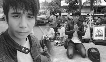 \'ก้อง ห้วยไร่\'ซิ่งจยย.คู่ใจมุ่งหน้าศิริราช ร่วมสวดมนต์ถวายพระพร\'ในหลวง\'