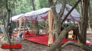สำนักพระราชวังดูความพร้อม มณฑลพิธีตัดไม้จันทน์หอม