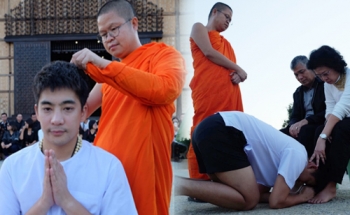 บวชแล้ว!\'น็อต\'กราบเท้าพ่อแม่ อุปสมบทกับ\'ท่านว.วชิรเมธี\'ที่เชียงราย